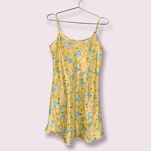 Yellow and Blue Floral Dress